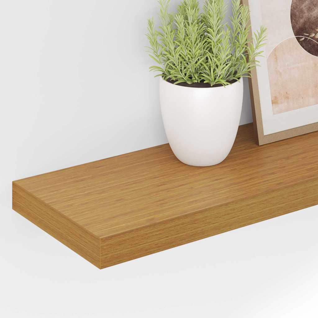 vidaXL Ράφι Τοίχου 2 pcs Μπεζ 80 x 23,5 x 4 εκ Επεξεργασμένο ξύλο