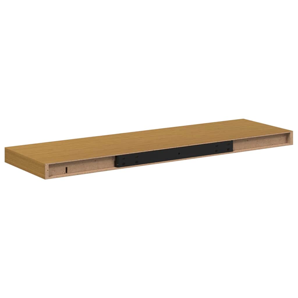 vidaXL Ράφι Τοίχου 2 pcs Μπεζ 80 x 23,5 x 4 εκ Επεξεργασμένο ξύλο