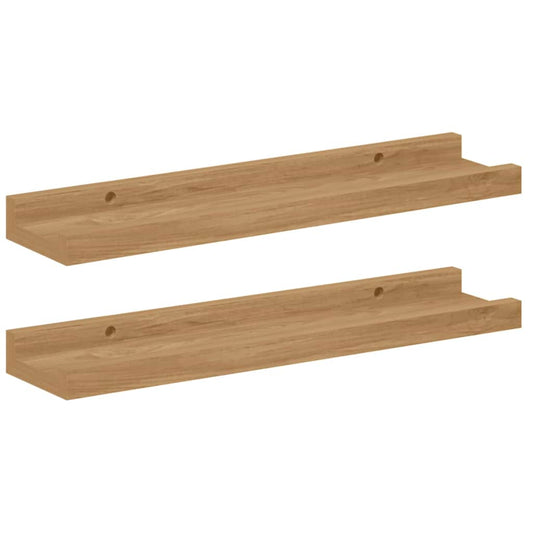 vidaXL Ράφι Τοίχου Επιτοίχιο 2 τμχ. Καφέ 40 x 9 x 3 cm