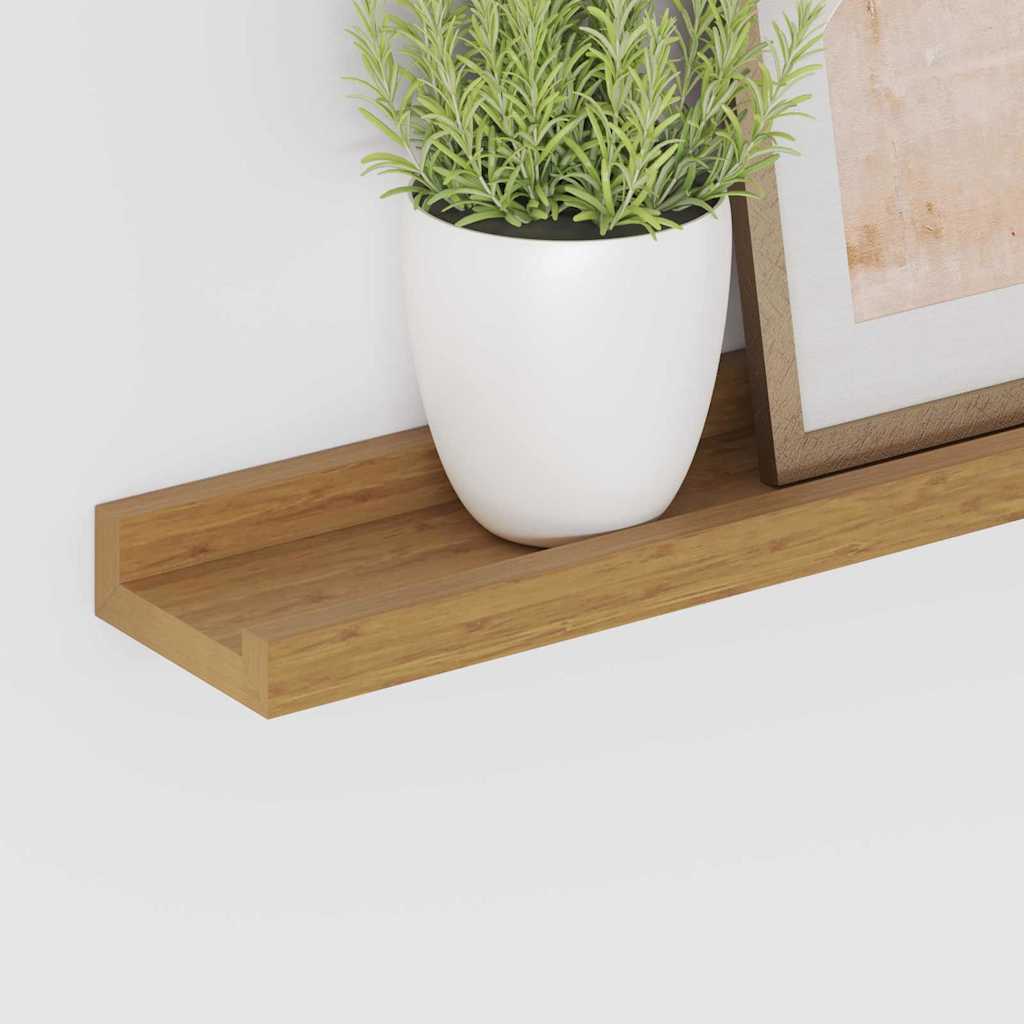 vidaXL Ράφι Τοίχου Επιτοίχιο 4 τμχ. Μπεζ 115 x 9 x 3 cm