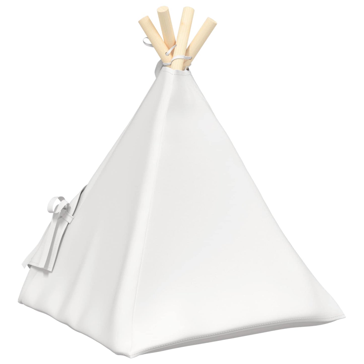 vidaXL Teepee για κατοικίδια με μαξιλάρι Λευκό 40 x 40 x 50 cm