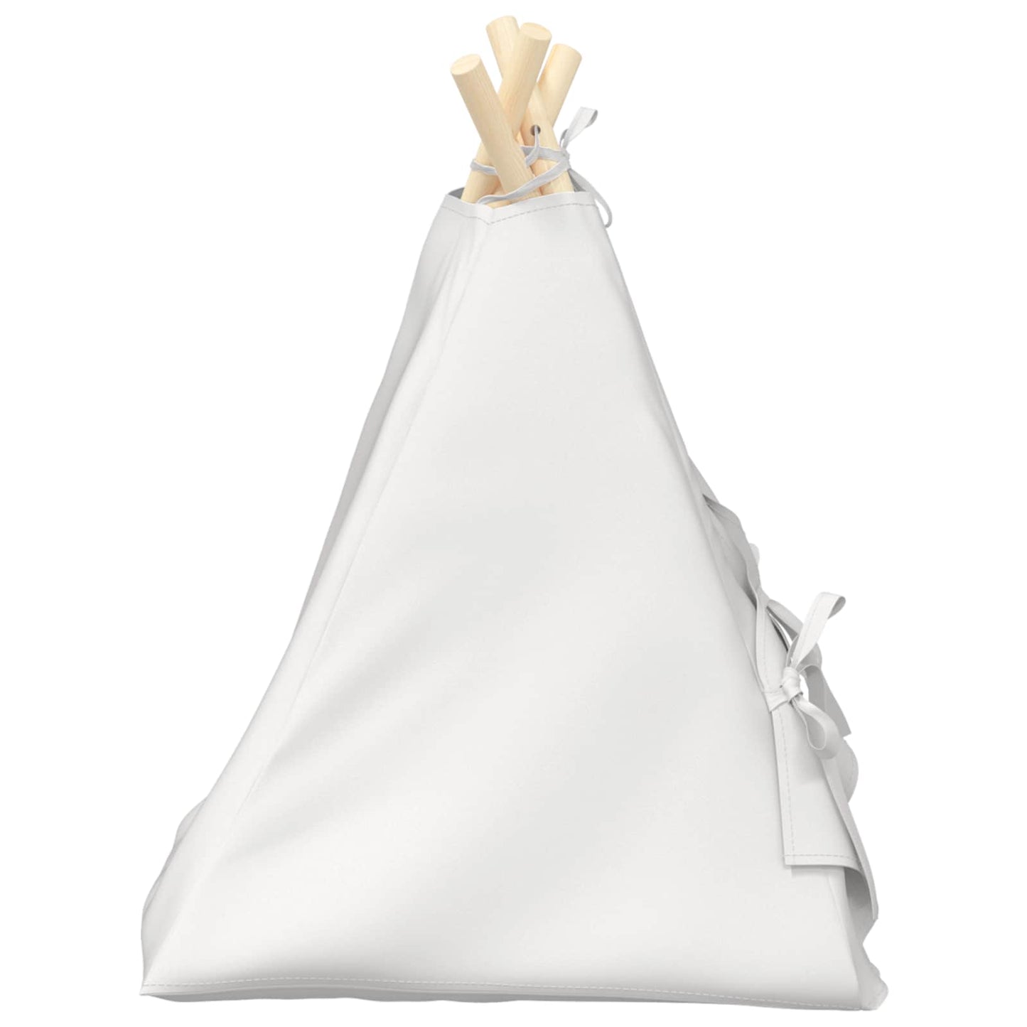 vidaXL Teepee για κατοικίδια με μαξιλάρι Λευκό 40 x 40 x 50 cm