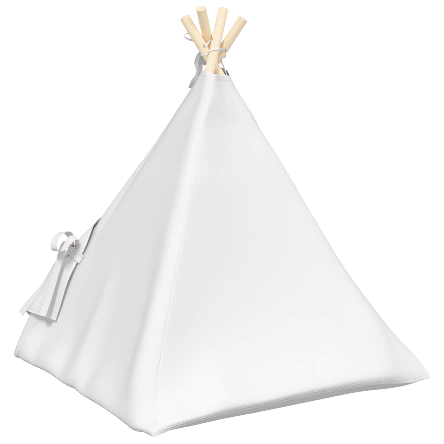 vidaXL Teepee για κατοικίδια με μαξιλάρι Λευκό 60 x 60 x 70 cm