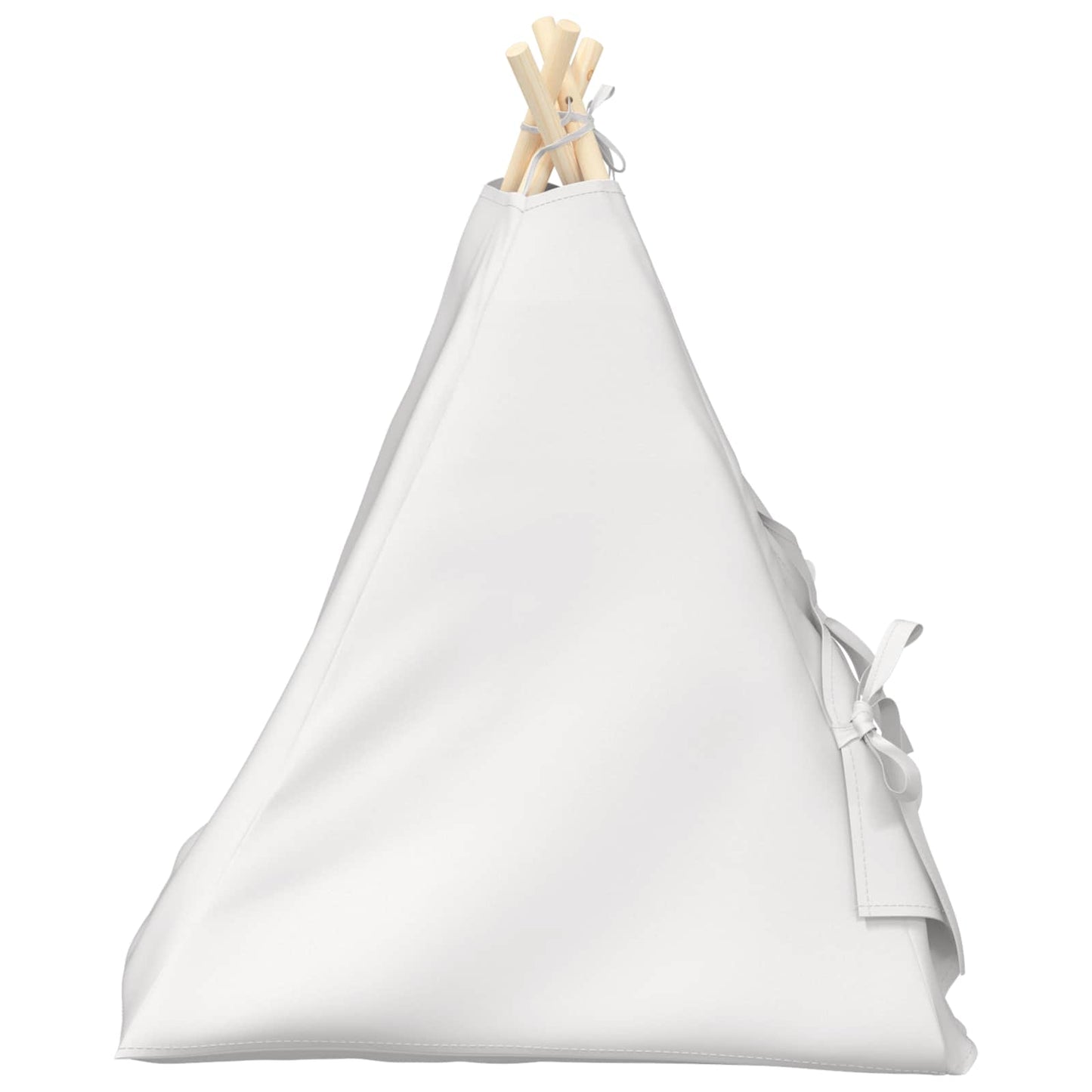 vidaXL Teepee για κατοικίδια με μαξιλάρι Λευκό 60 x 60 x 70 cm