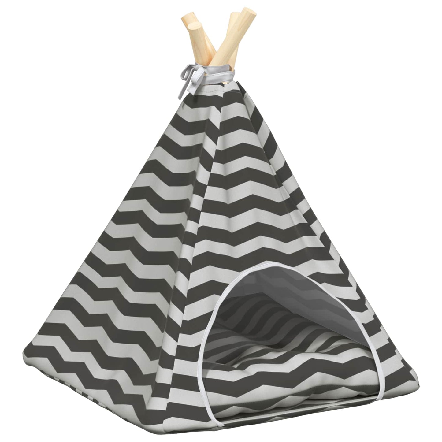 vidaXL Teepee για κατοικίδια με μαξιλάρι 40 x 40 x 50 cm Πολυεστέρας
