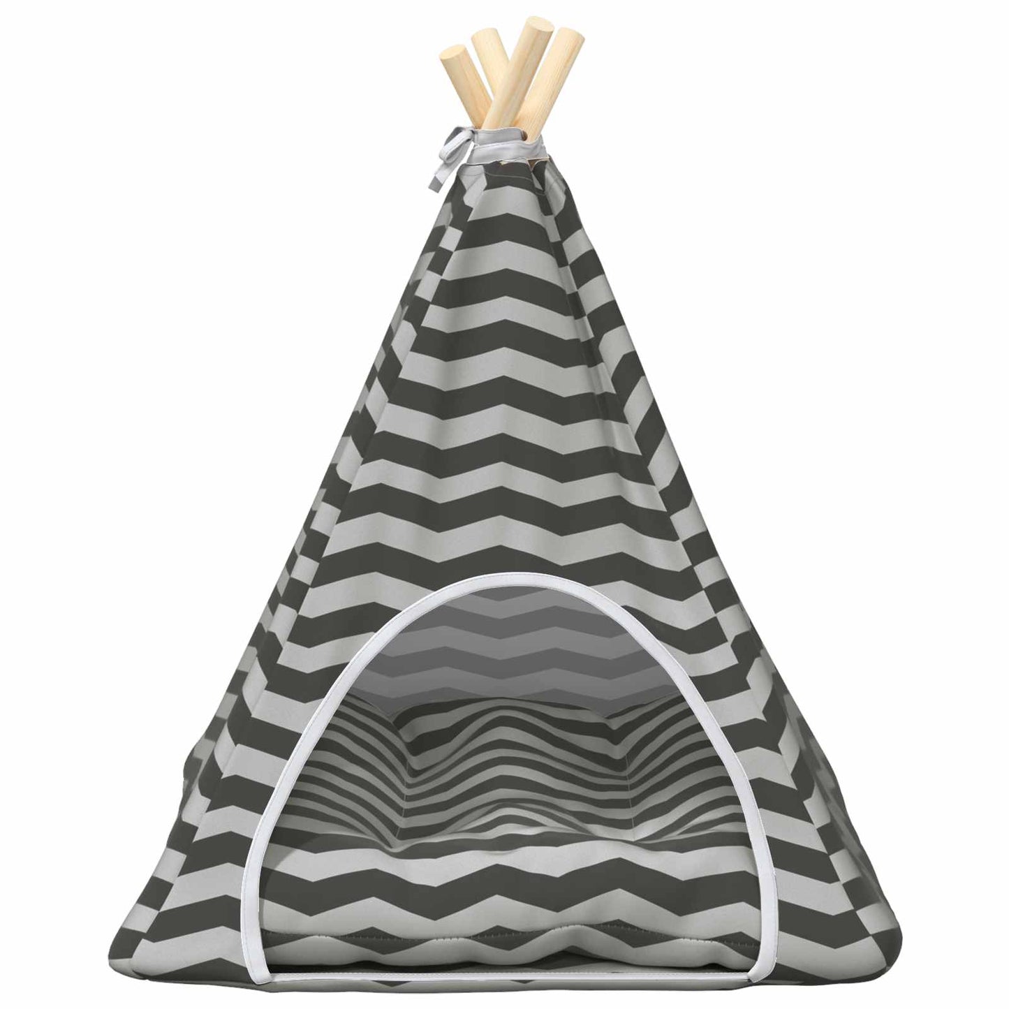 vidaXL Teepee για κατοικίδια με μαξιλάρι 50 x 50 x 60 cm Πολυεστέρας