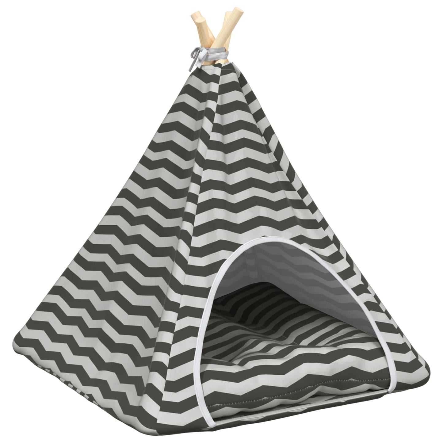 vidaXL Teepee για κατοικίδια με μαξιλάρι 60 x 60 x 70 cm Πολυεστέρας