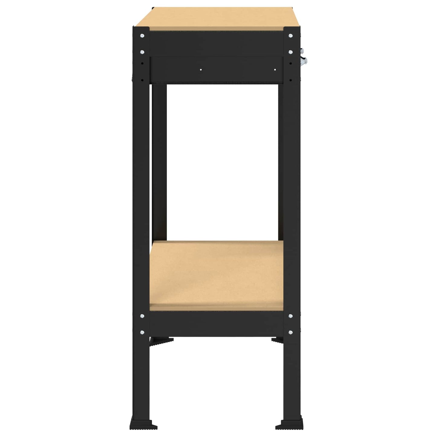 vidaXL Εργασιακά Παγκάκια Μαύρο 81 x 41 x 145 εκ. Επεξεργασμένο ξύλο