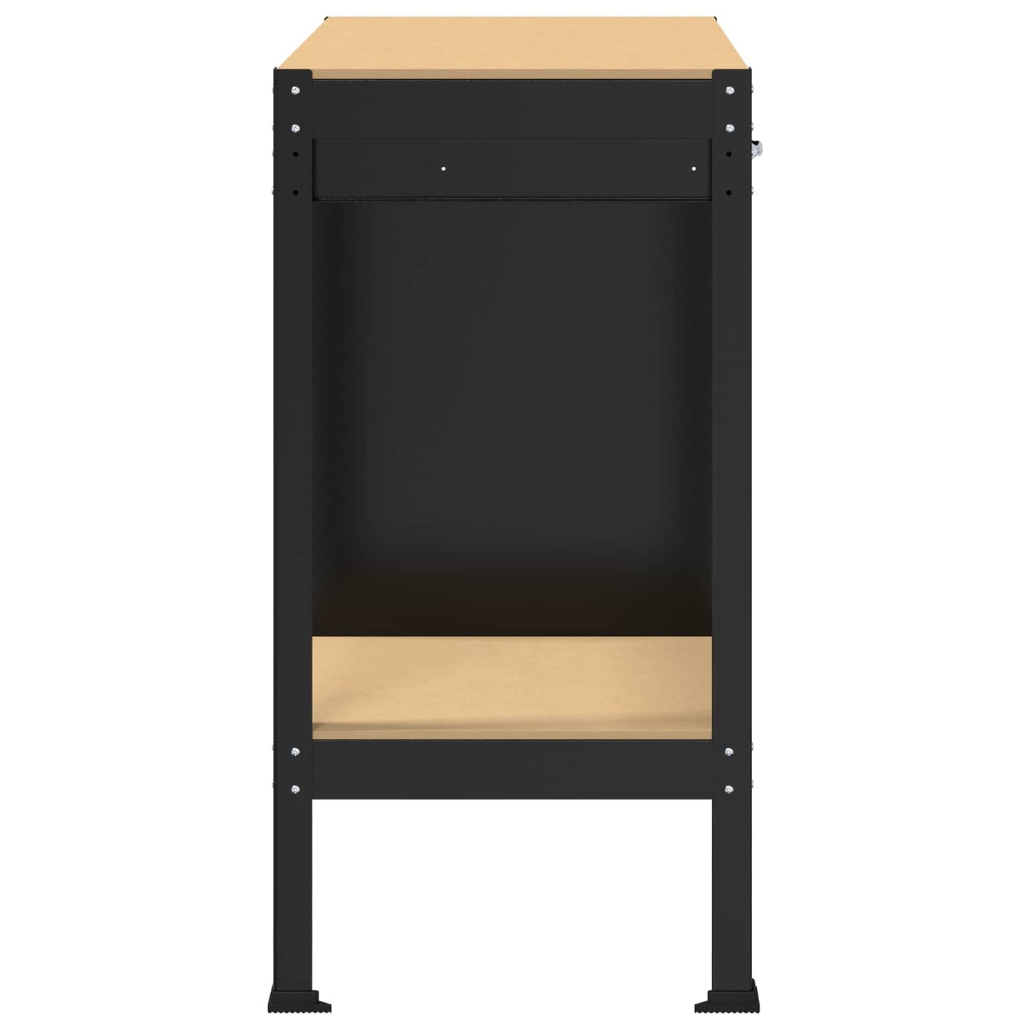 vidaXL Εργασιακά Παγκάκια Μαύρο 81 x 41 x 145 εκ. Επεξεργασμένο ξύλο