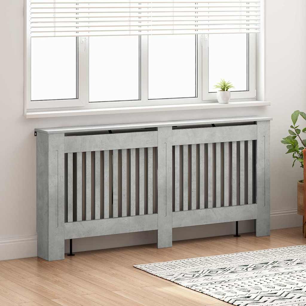 vidaXL Καπάκι Καλοριφέρ Σκυρόδεμα Γκρι 172 x 19 x 81,5 cm