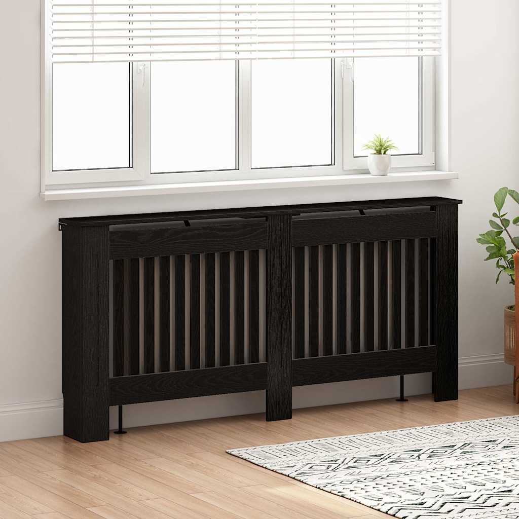 vidaXL Καπάκι Καλοριφέρ Μαύρη Οξυά 172 x 19 x 81,5 cm
