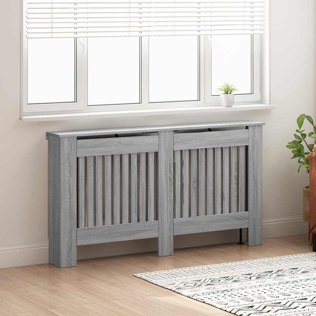 vidaXL Καπάκι Καλοριφέρ Γκρίζο Σονομα 152 x 19 x 81,5 cm