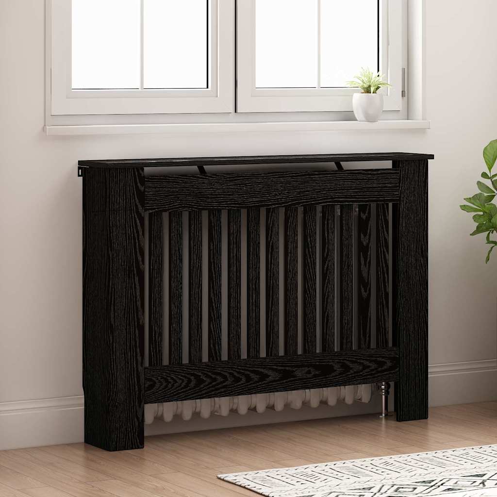 vidaXL Καπάκι Καλοριφέρ Μαύρη Οξυά 112 x 19 x 81,5 cm