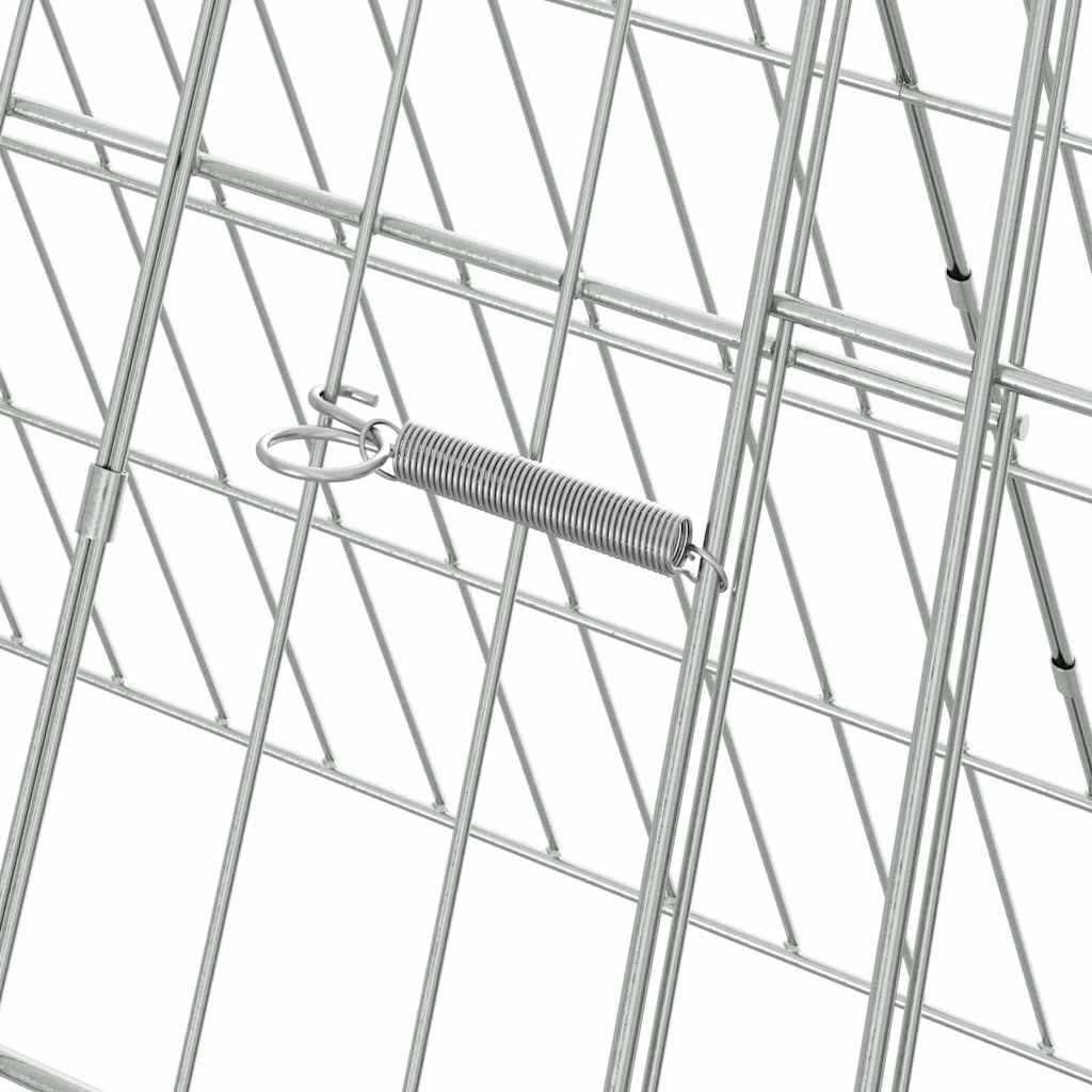 vidaXL Κλουβί Κουνελιού Ασημί 650 x 55 x 55 εκ Επικαλυμμένος Χάλυβας