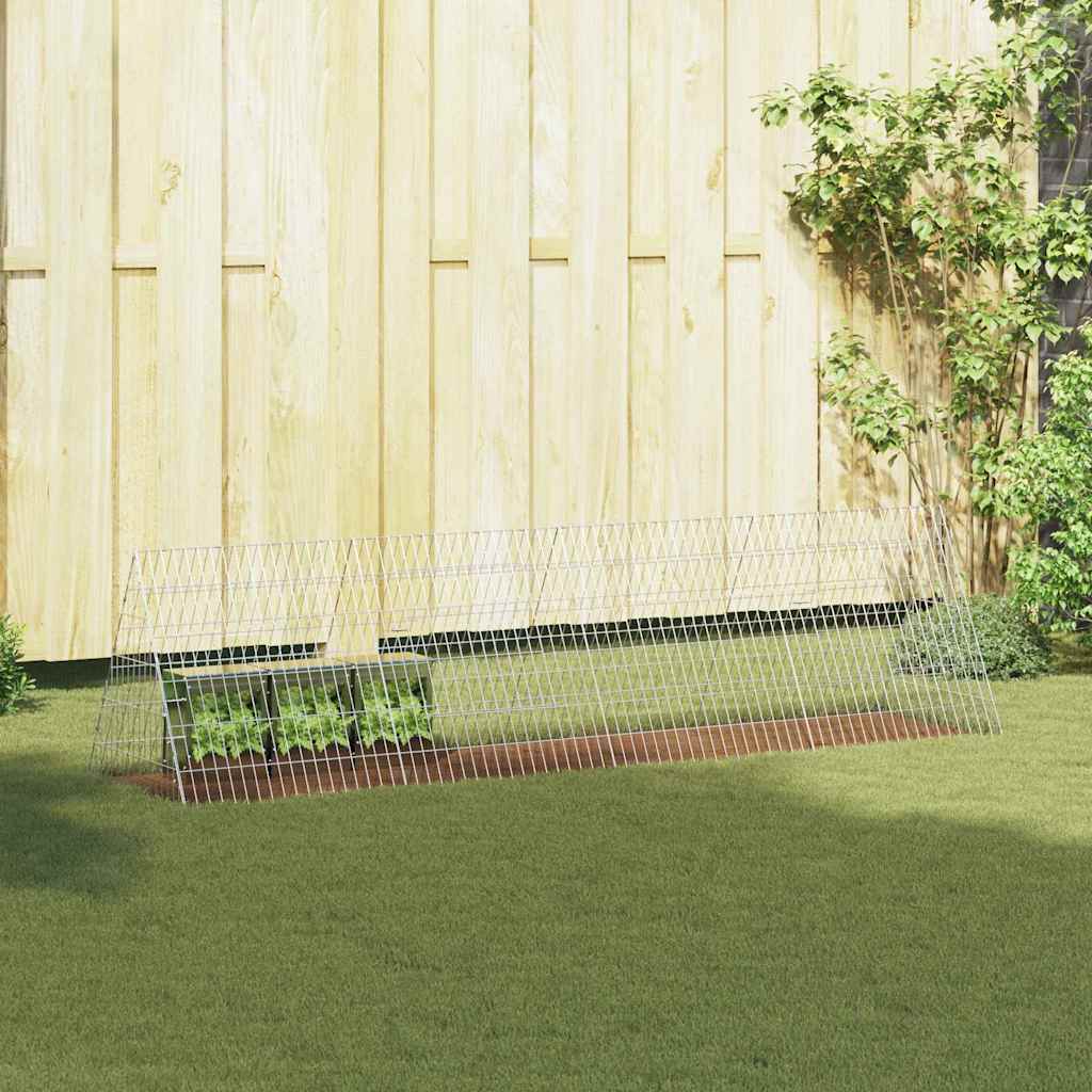 vidaXL Κλουβί Κουνελιού Ασημί 650 x 55 x 55 εκ Επικαλυμμένος Χάλυβας