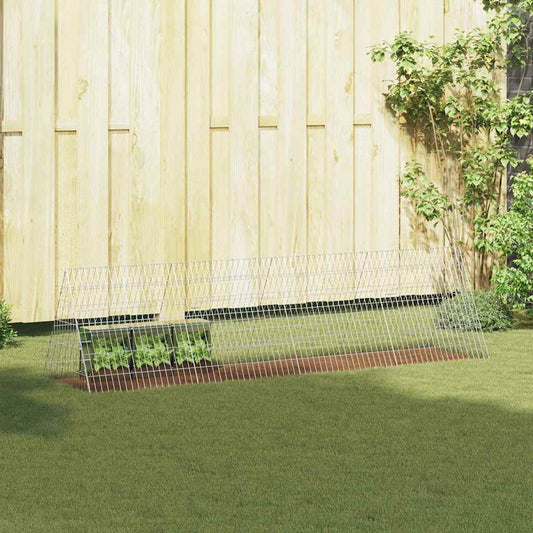 vidaXL Κλουβί Κουνελιού Ασημί 650 x 55 x 55 εκ Επικαλυμμένος Χάλυβας