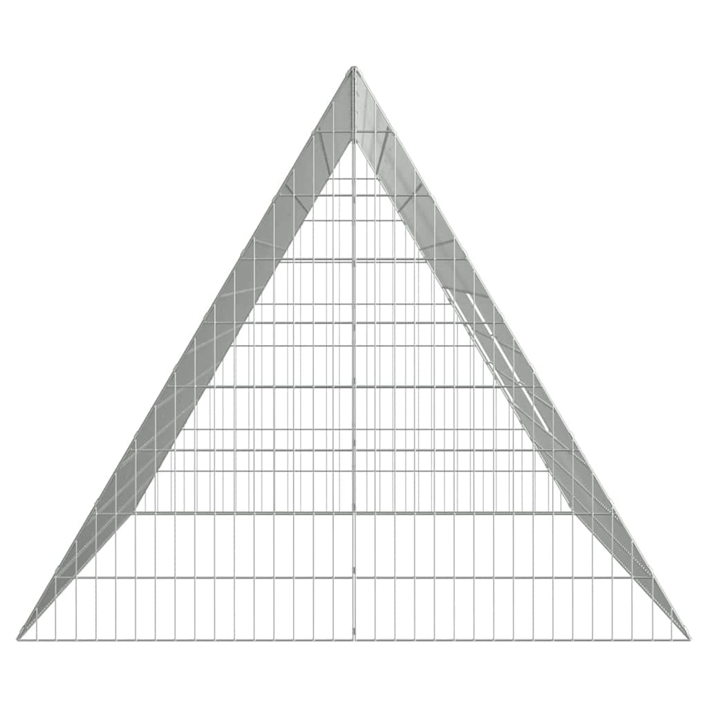 vidaXL Κλουβί Κουνελιού Ασημί 215 x 100 x 85 εκ Επικαλυμμένος Χάλυβας