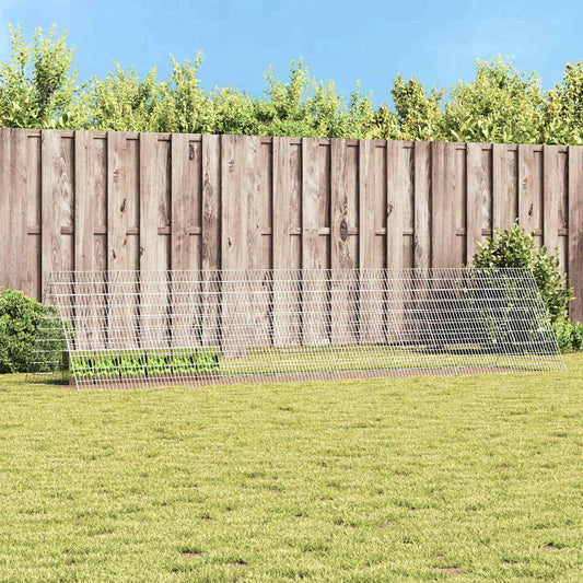 vidaXL Κλουβί Κουνελιού Ασημί 215 x 100 x 85 εκ Επικαλυμμένος Χάλυβας