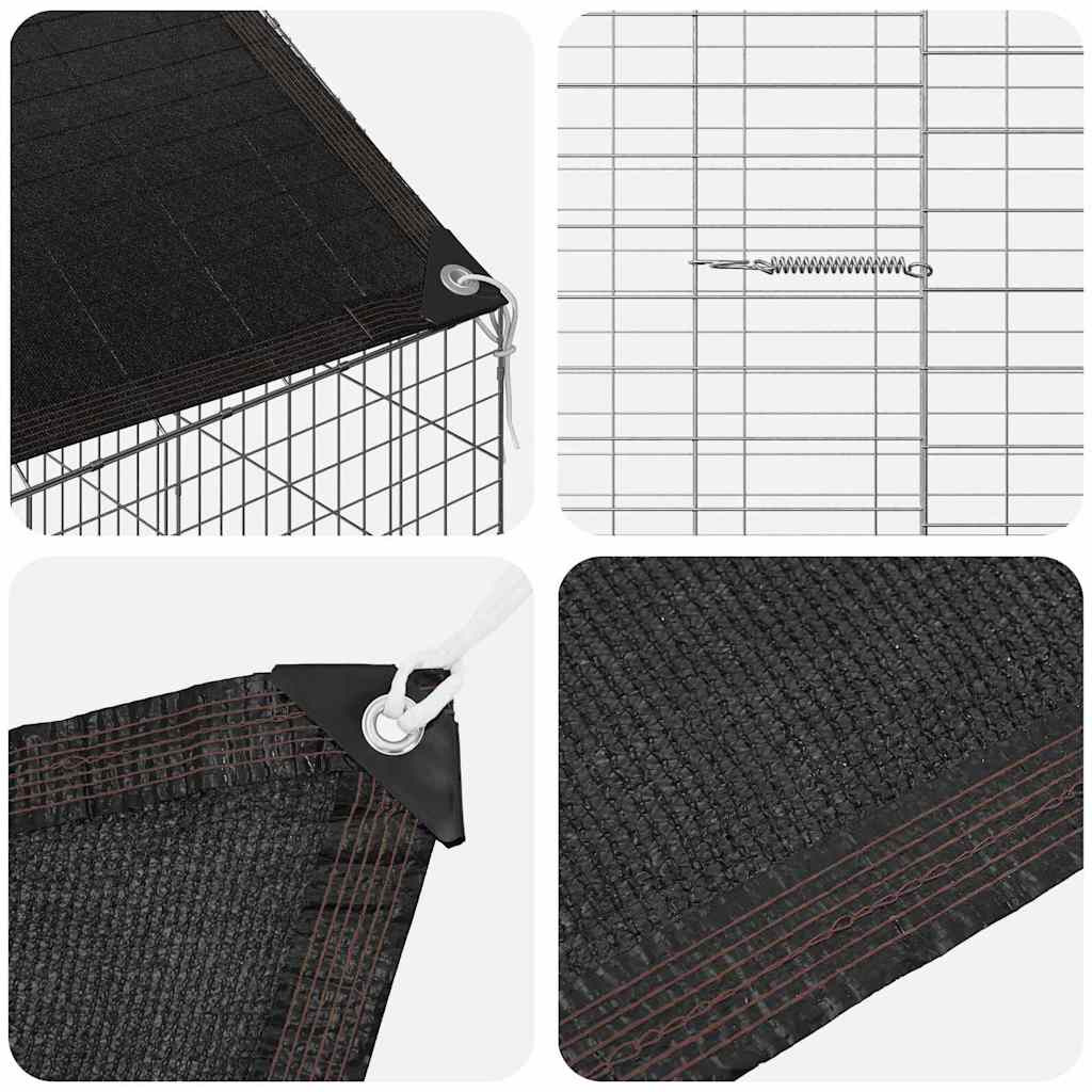 vidaXL Κλουβί Κουνελιού Ασημί 400 x 78 x 78 εκ. Επικαλυμμένος Χάλυβας