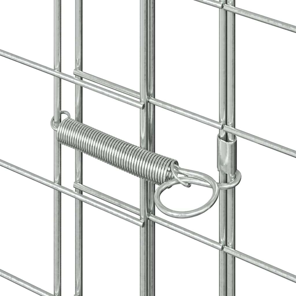 vidaXL Κλουβί Κουνελιού Ασημί 100 x 100 x 210 εκ.