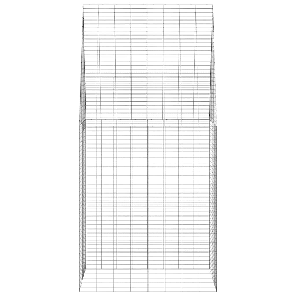 vidaXL Κλουβί Κουνελιού Ασημί 100 x 100 x 210 εκ.