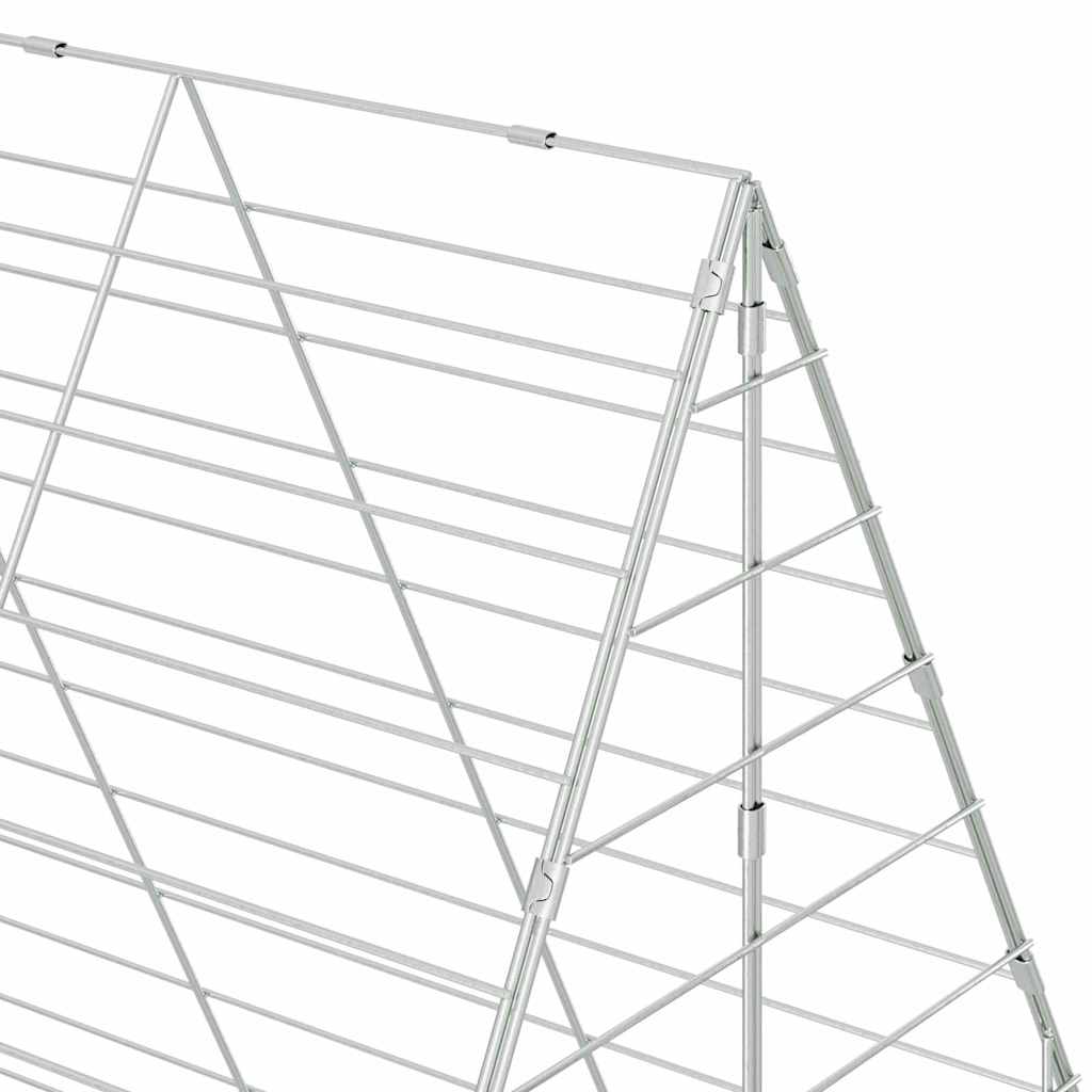 vidaXL Κλουβί Κουνελιού Ασημί 200 x 100 x 210 εκ.