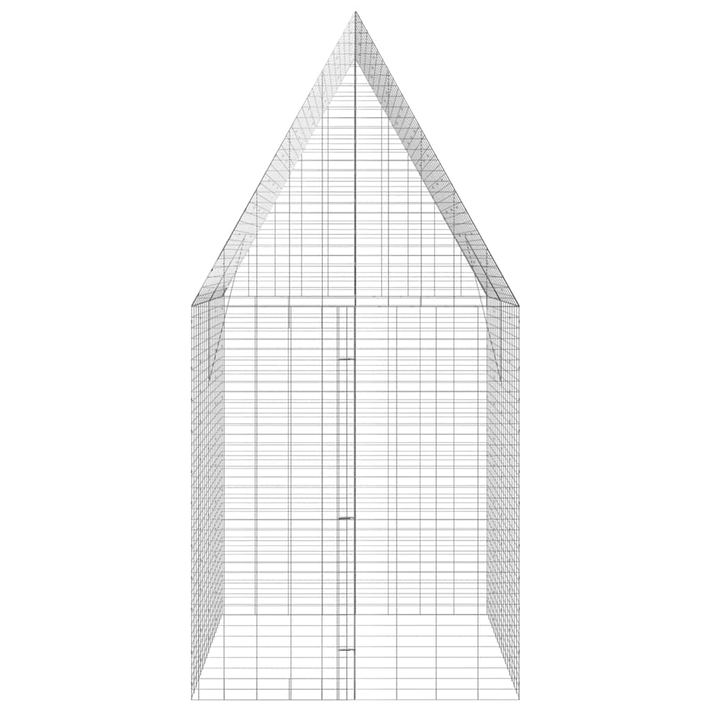 vidaXL Κλουβί Κουνελιού Ασημί 200 x 100 x 210 εκ.