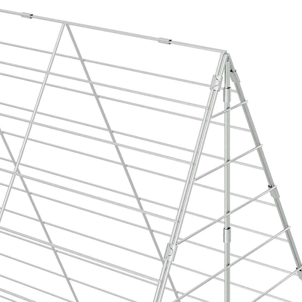 vidaXL Κλουβί Κουνελιού Ασημί 300 x 100 x 210 εκ.