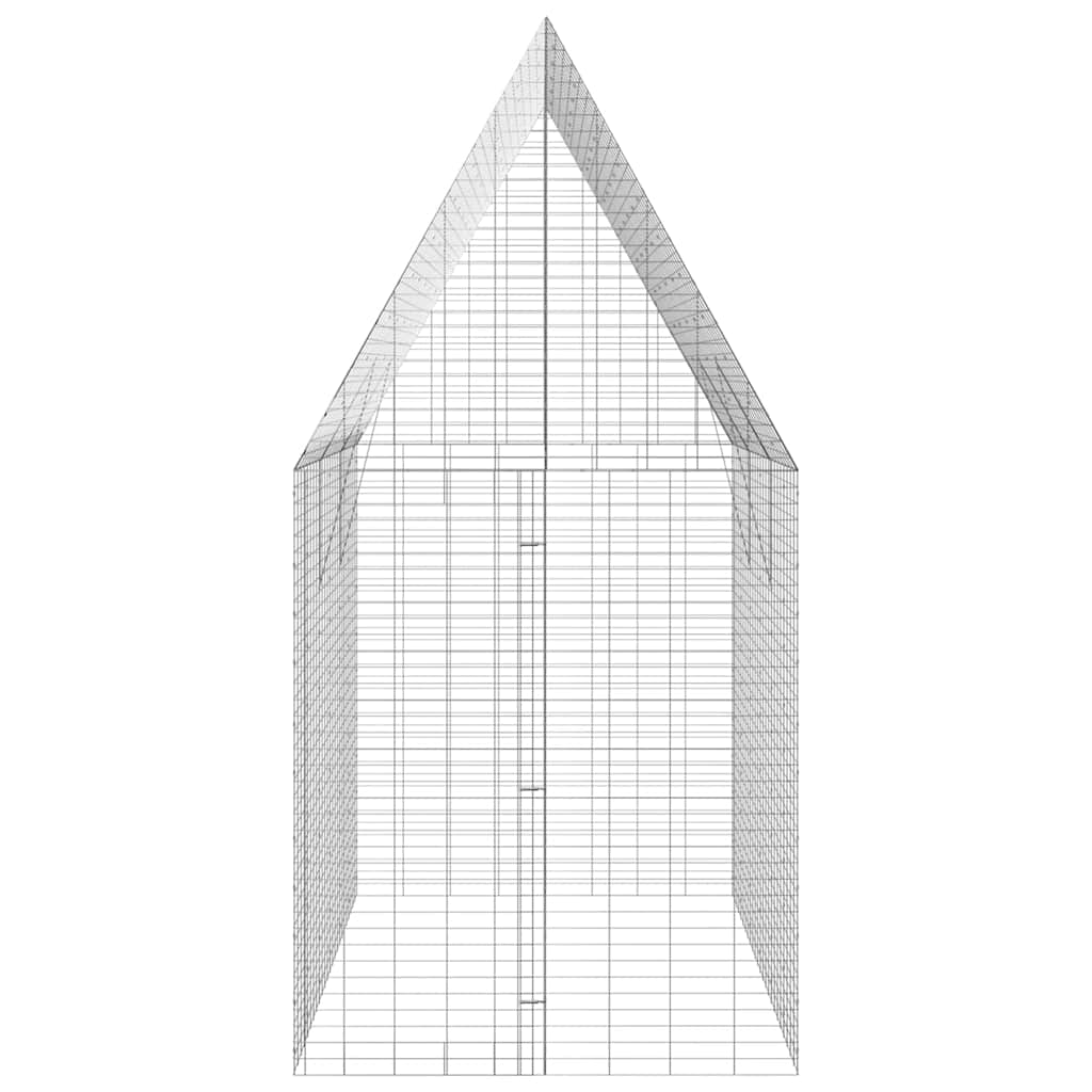 vidaXL Κλουβί Κουνελιού Ασημί 300 x 100 x 210 εκ.