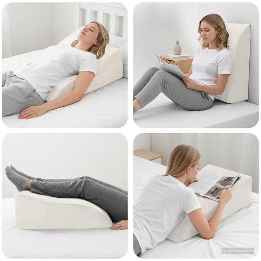 vidaXL Μαξιλάρι Ποδιών 68 x 40 x 21,5 εκ PU Αφρός Λευκό