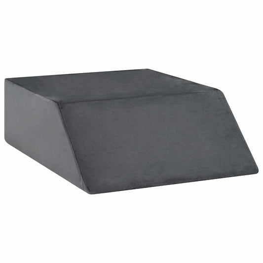 vidaXL Μαξιλάρι Ποδιών 63 x 52 x 19 εκ Σφιχτό PU Αφρός Γκρι