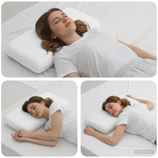 vidaXL Μαξιλάρι Ύπνου 70 x 36 x 7 εκ Μεσαίο Αφρός Μνήμης Λευκό