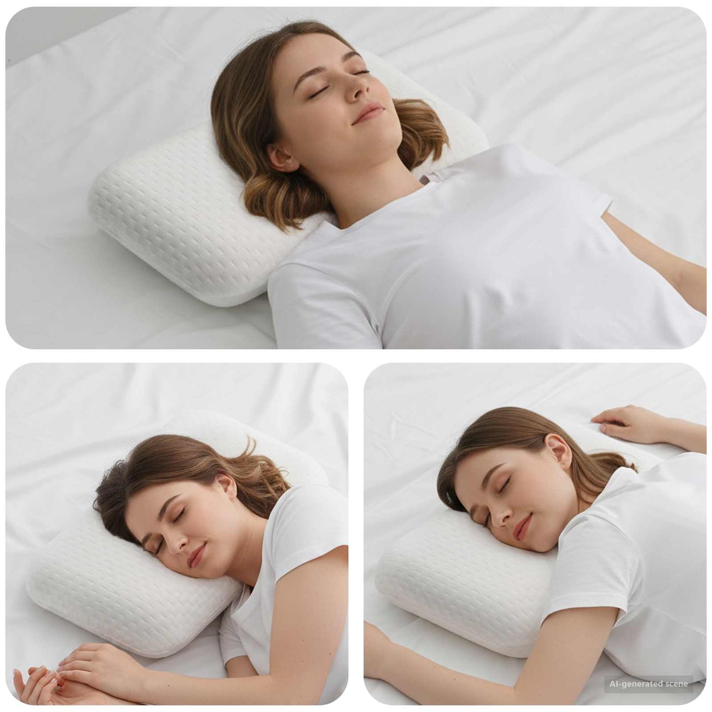 vidaXL Μαξιλάρι Ύπνου 50 x 30 x 10 εκ. Αφρός Μνήμης Λευκό