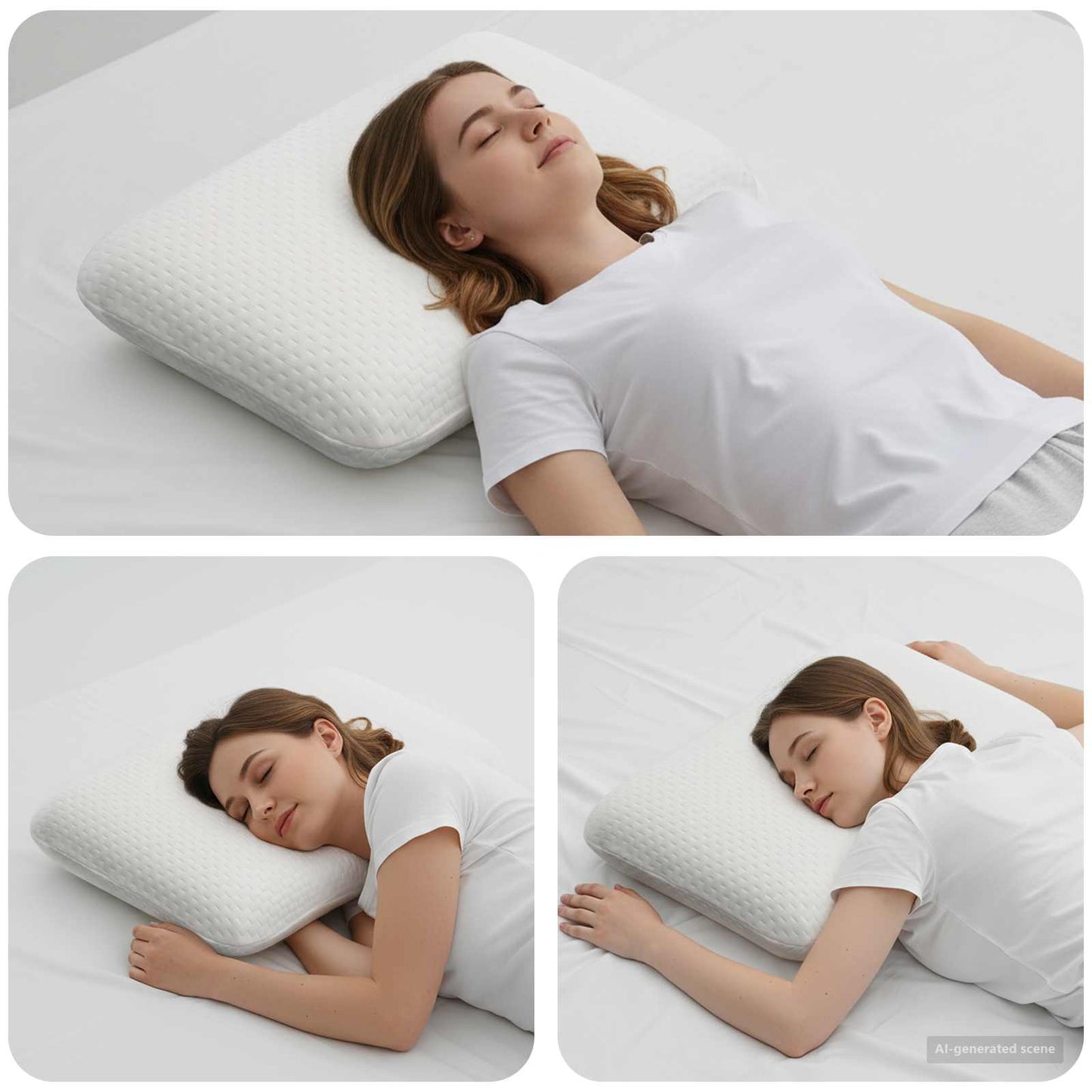 vidaXL Μαξιλάρι Ύπνου 74 x 39 x 13 εκ. Αφρός Μνήμης Λευκό