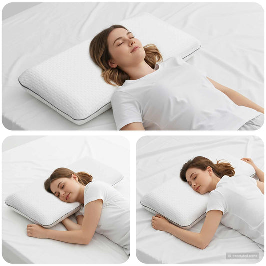 vidaXL Μαξιλάρι Ύπνου 70 x 35 x 10 εκ Μεσαίο Τζελ Αφρός Λευκό