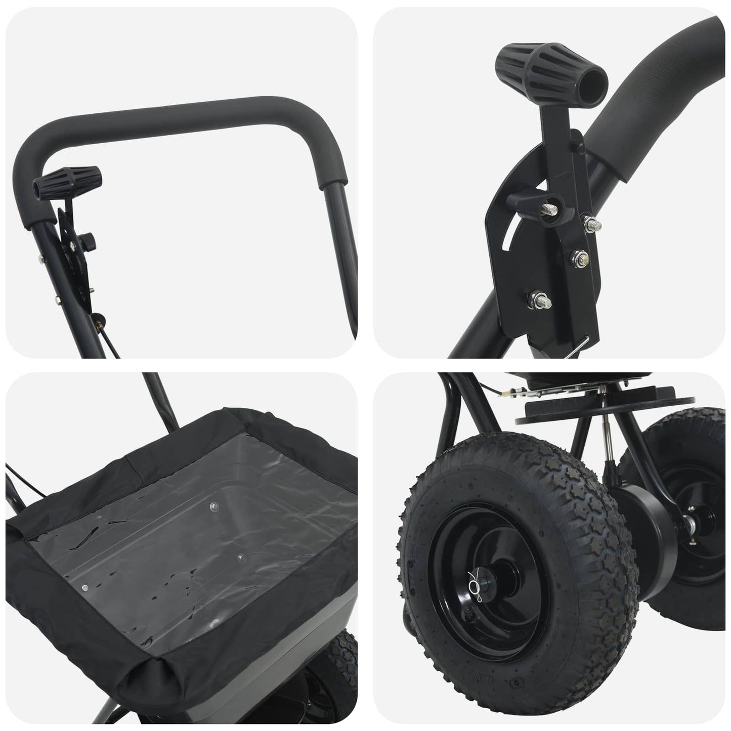 vidaXL Διασκορπιστής Μαύρο 53 x 81,5 x 78 εκ PVC και Ατσάλι