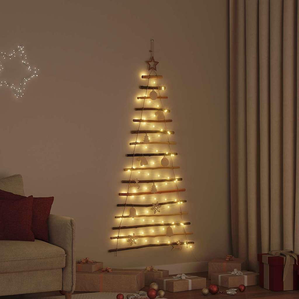 vidaXL Χριστουγεννιάτικο Δέντρο με 80 LED Φυσικό 150 cm ξύλο φράξου