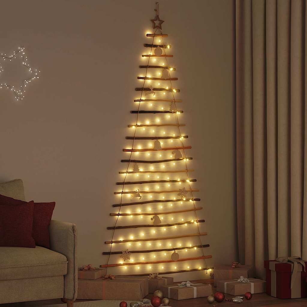 vidaXL Χριστουγεννιάτικο Δέντρο με 130 LED Φυσικό 210 cm ξύλο φράξου
