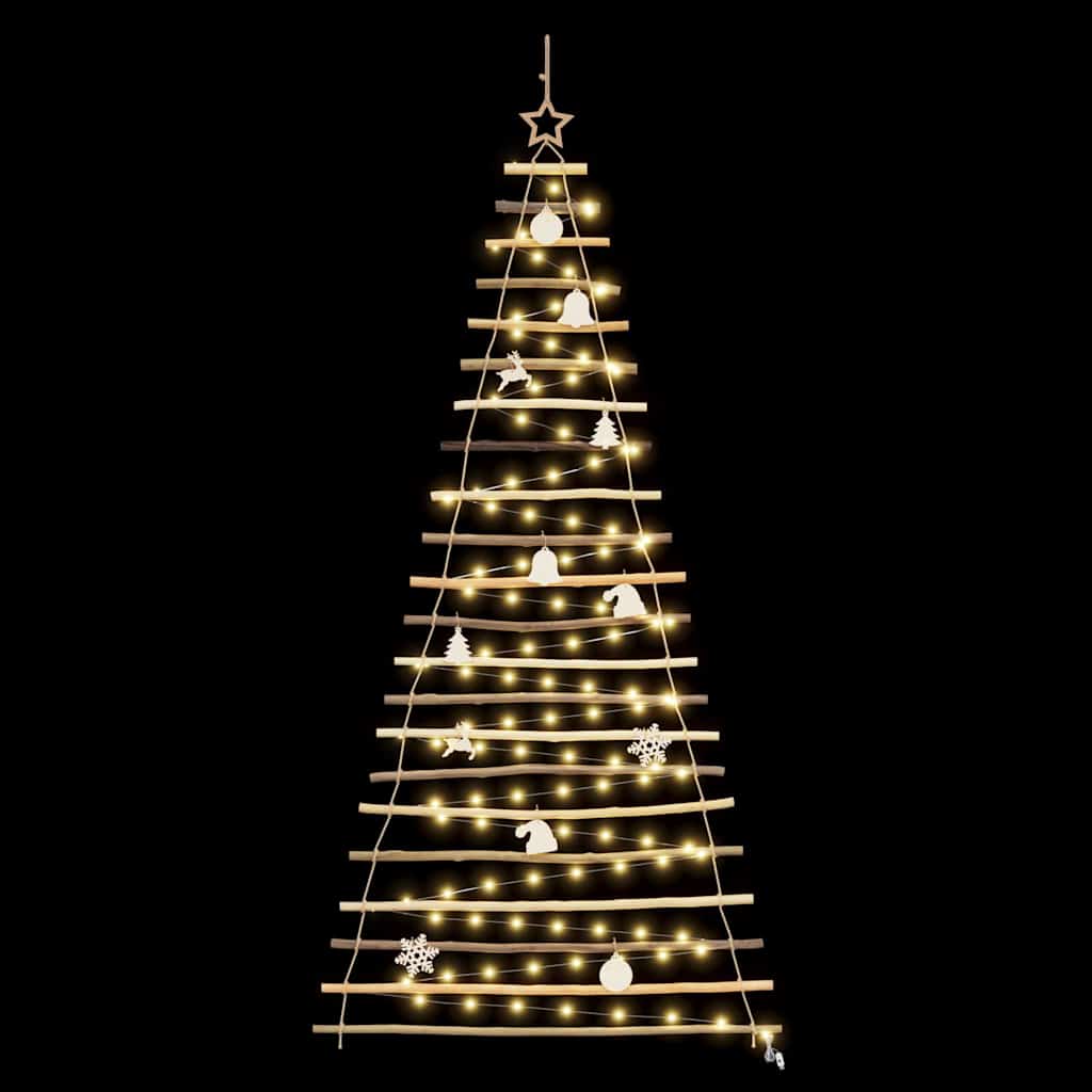 vidaXL Χριστουγεννιάτικο Δέντρο με 130 LED Φυσικό 210 cm ξύλο φράξου