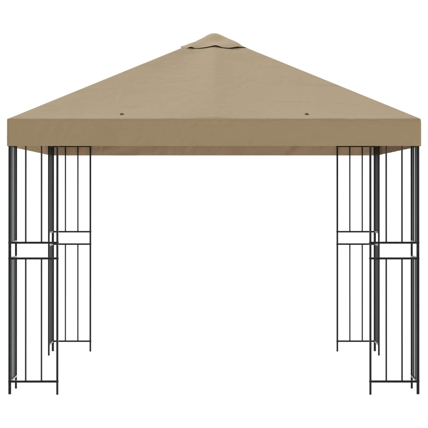 vidaXL Κιόσκι 3 x 3 m Μπεζ Πολυεστέρας και Χάλυβας 190 gsm