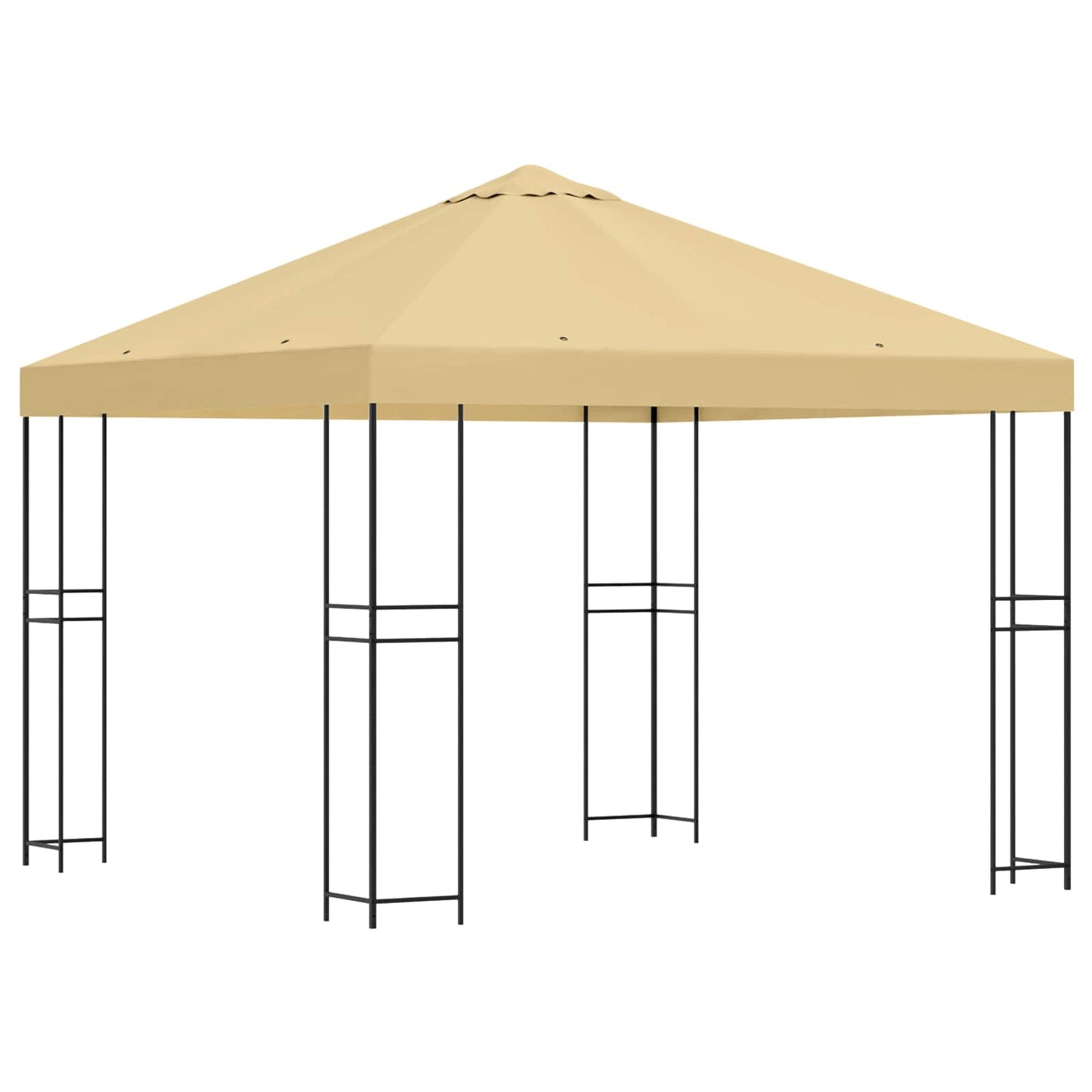 vidaXL Κιόσκι 3 x 3 m Κρεμ Πολυεστέρας και Χάλυβας 190 gsm