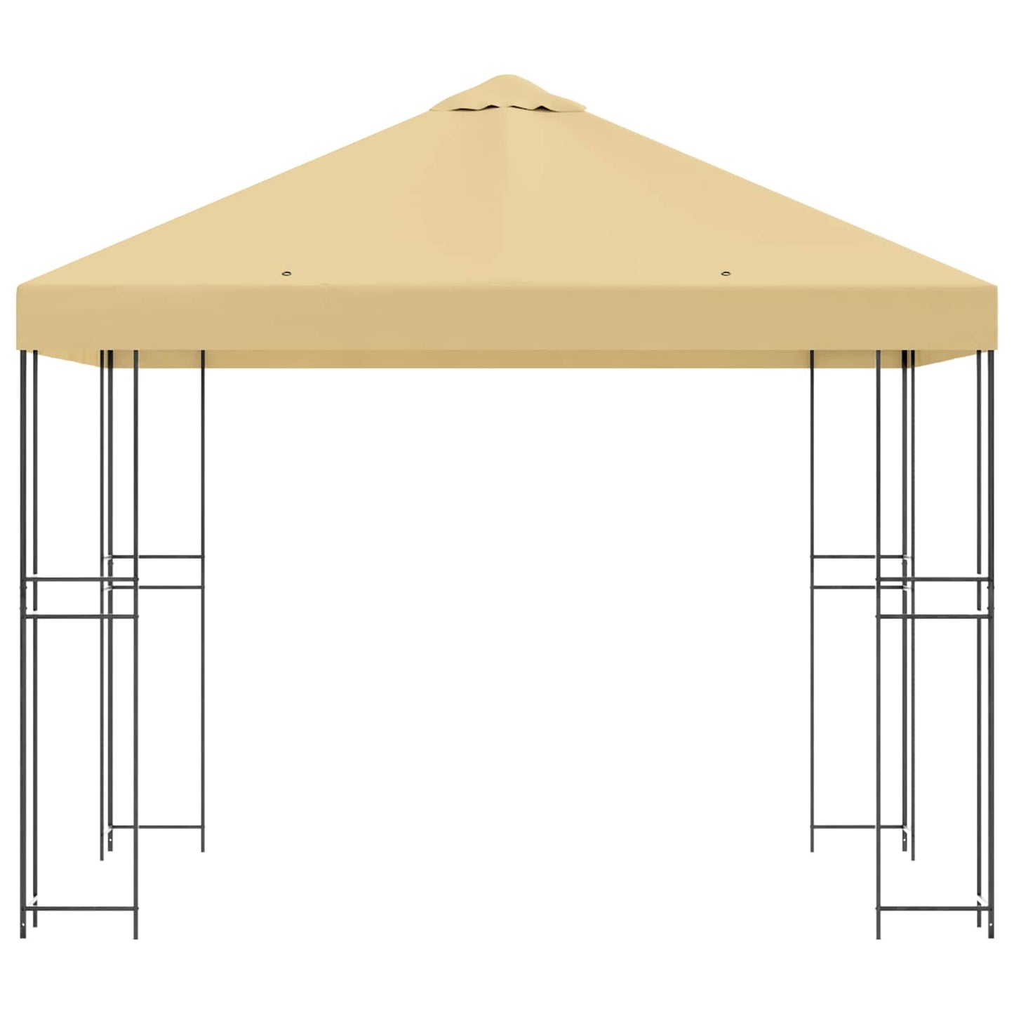 vidaXL Κιόσκι 3 x 3 m Κρεμ Πολυεστέρας και Χάλυβας 190 gsm