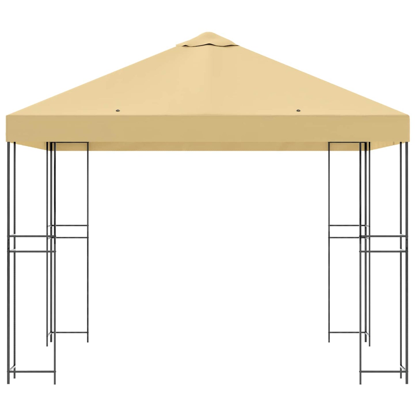 vidaXL Κιόσκι 3 x 3 m Κρεμ Πολυεστέρας και Χάλυβας 190 gsm