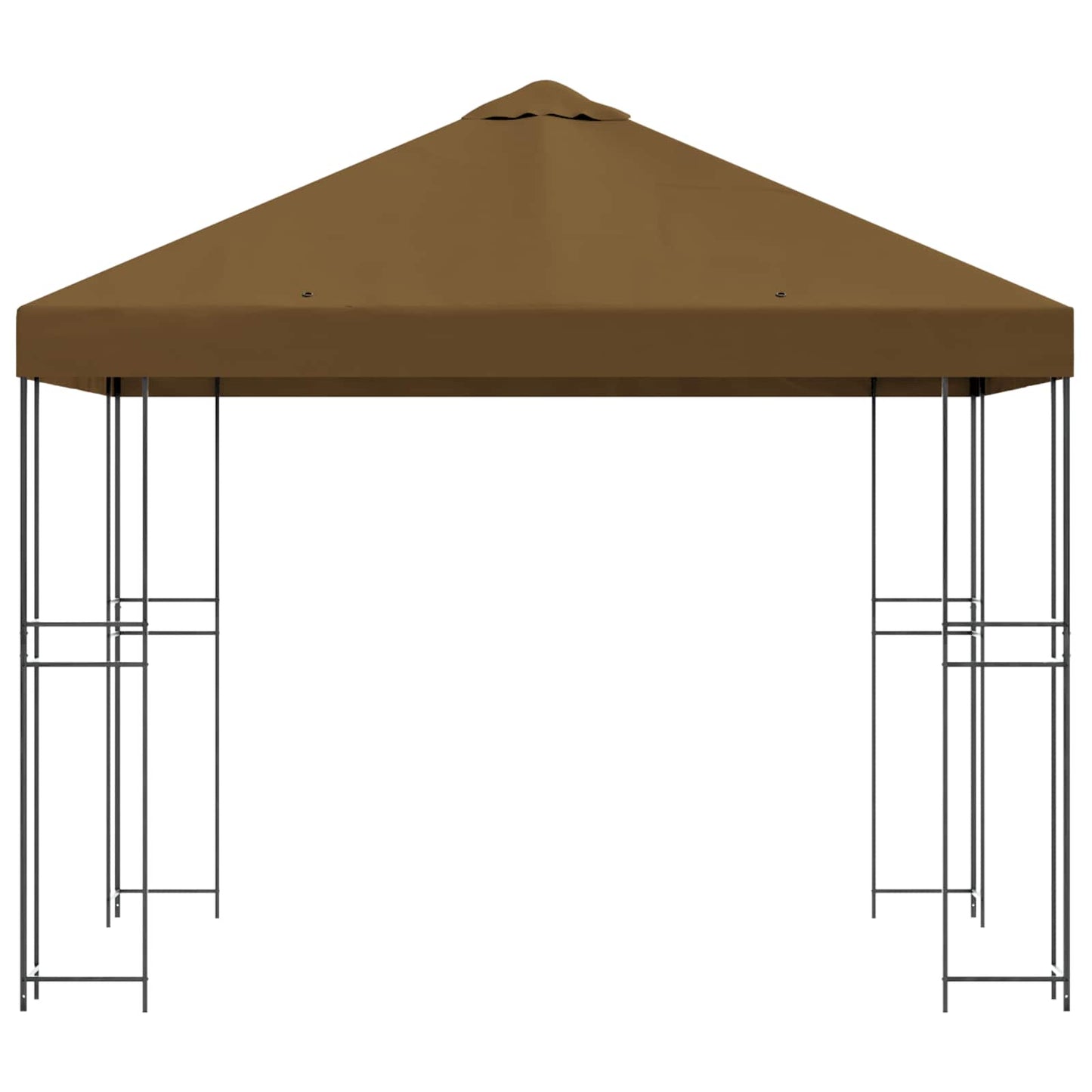 vidaXL Κιόσκι 3 x 3 m Taupe Πολυεστέρας και Χάλυβας 190 gsm