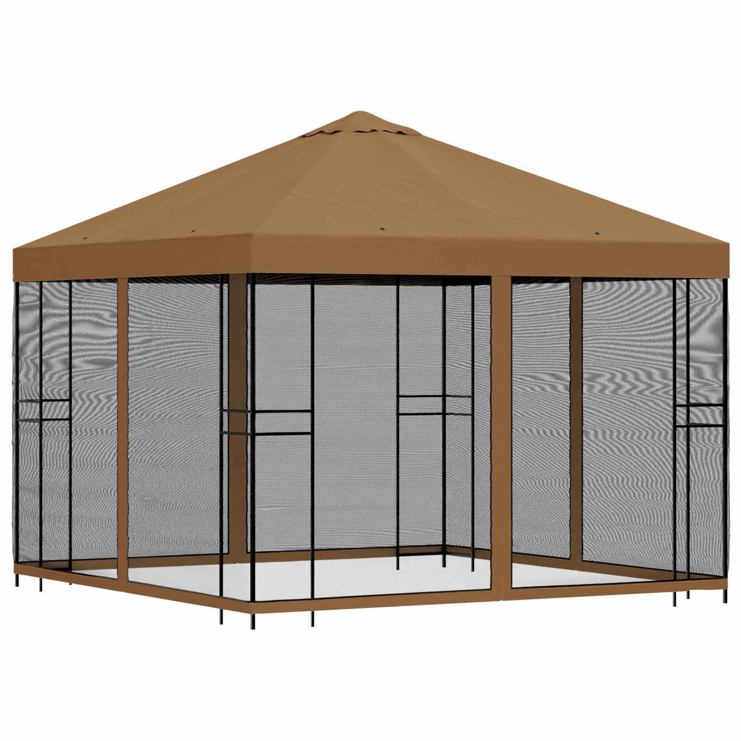 vidaXL Κήπος Γκαζebo με Πλευρικά Τοίχους 3 x 3 m Μπεζ