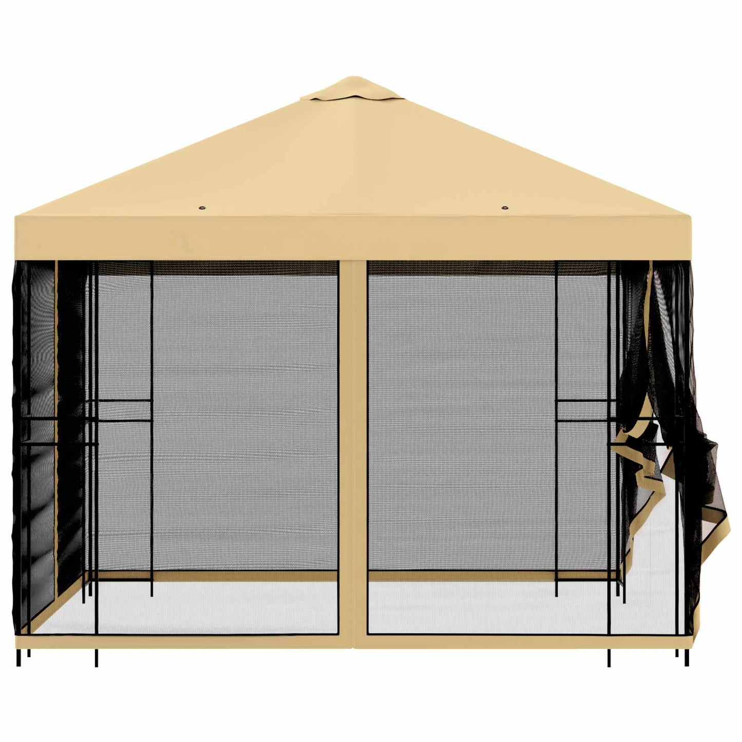 vidaXL Κήπος Γκαζebo με Πλευρικά Τοίχους 3 x 3 m Κρεμ