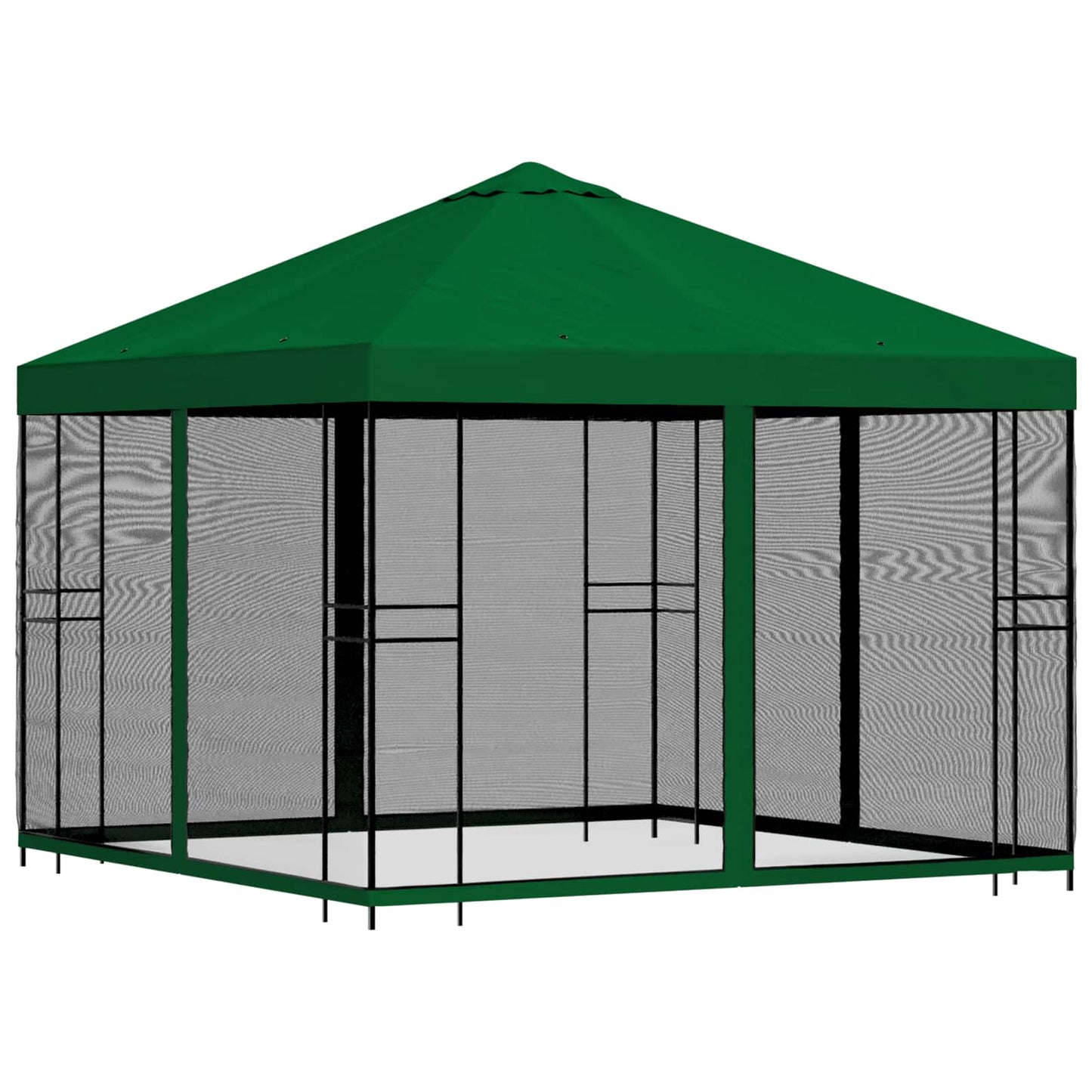 vidaXL Κήπος Γκαζebo με Πλευρικά Τοίχους 3 x 3 m Πράσινο