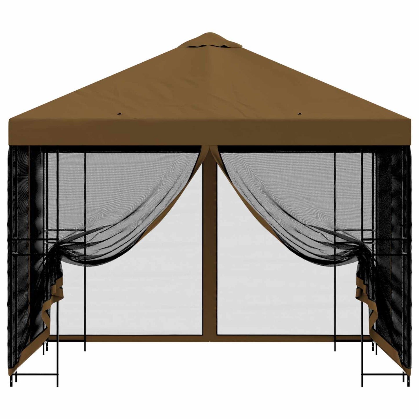 vidaXL Κήπος Γκαζebo με Πλευρικά Τοίχους 3 x 3 m Taupe