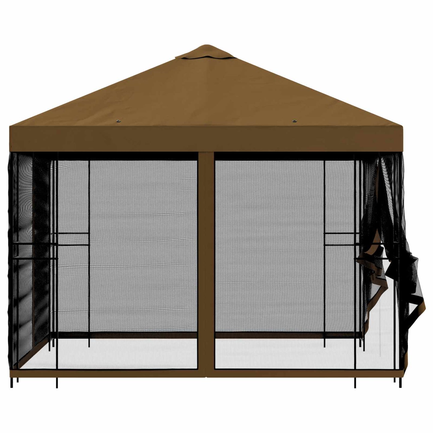 vidaXL Κήπος Γκαζebo με Πλευρικά Τοίχους 3 x 3 m Taupe