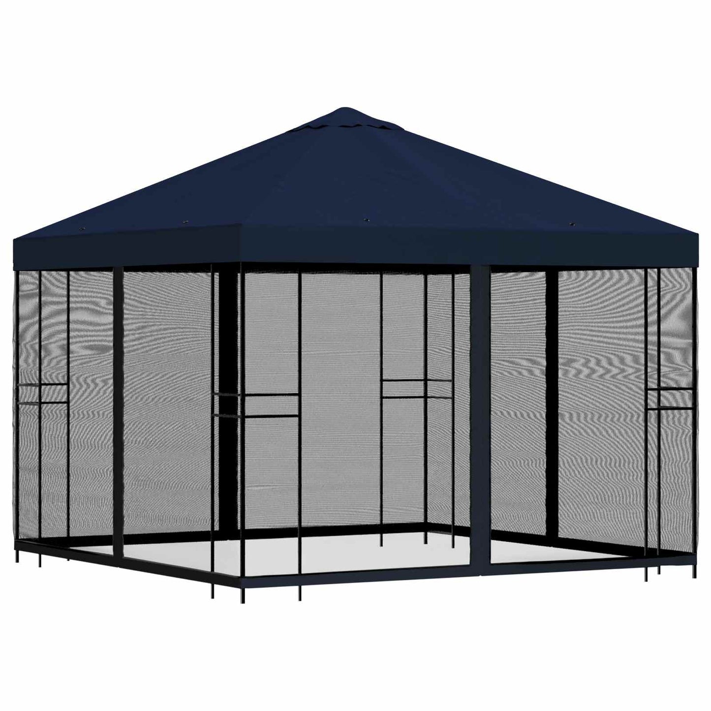 vidaXL Κήπος Γκαζebo με Πλευρικά Τοίχους 3 x 3 m Μπλε